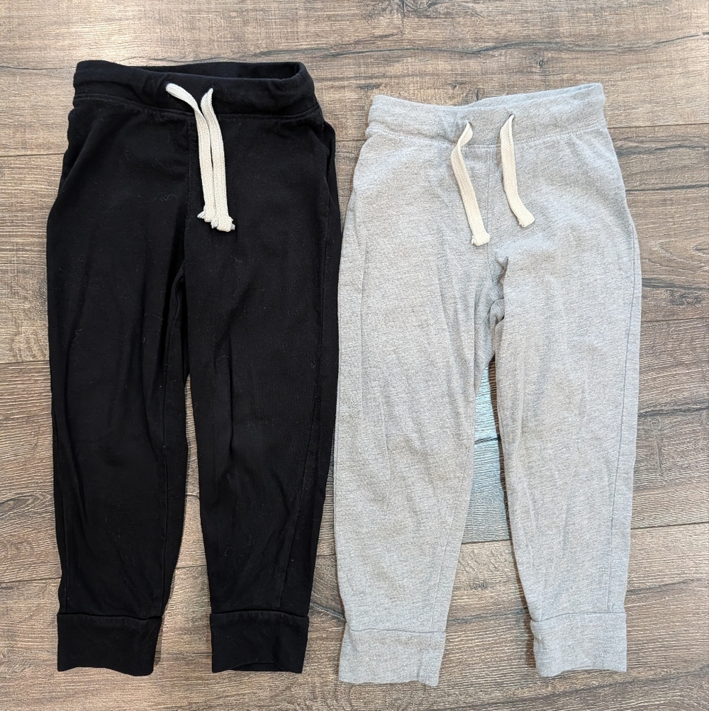 Old Navy 3T Joggers Bundle Lightweight Toddler Boy Black Grey Pants Bottom